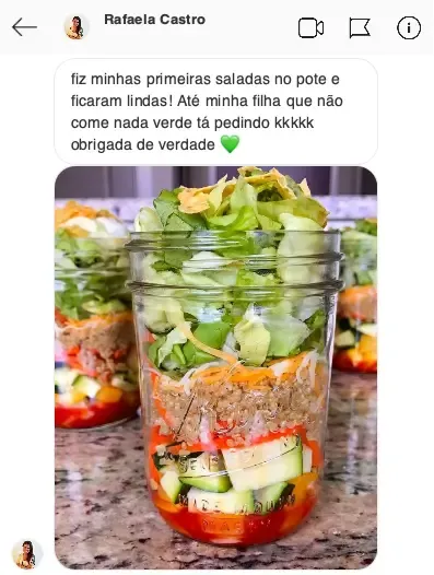 Mensagem de aluna 1