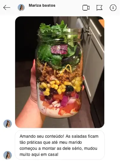 Mensagem de aluna 2
