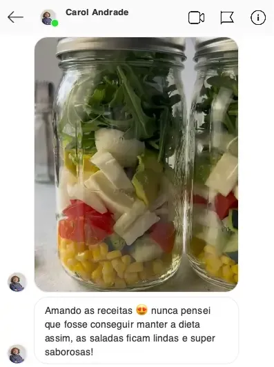 Mensagem de aluna 3