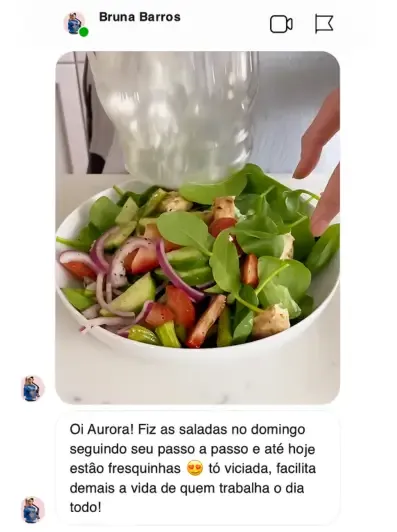 Mensagem de aluna 5