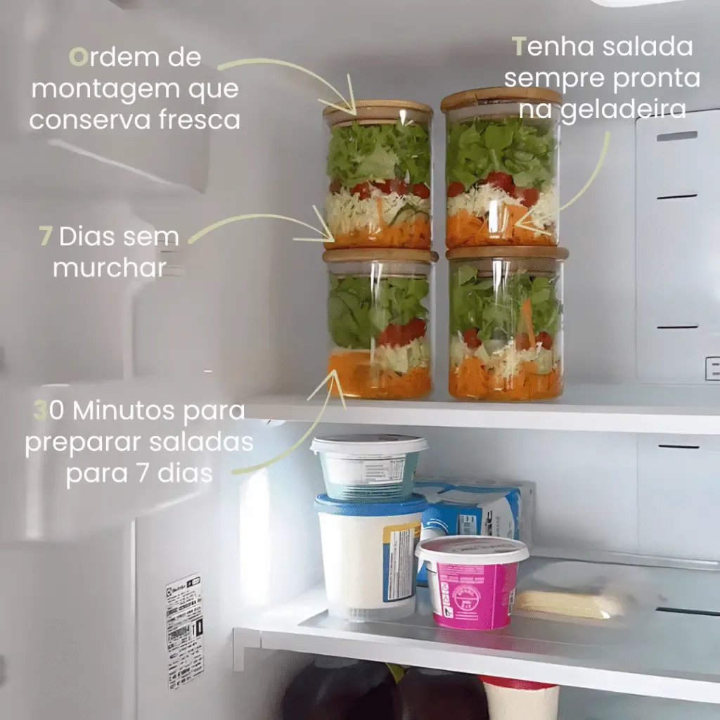 Saladas no pote prontas